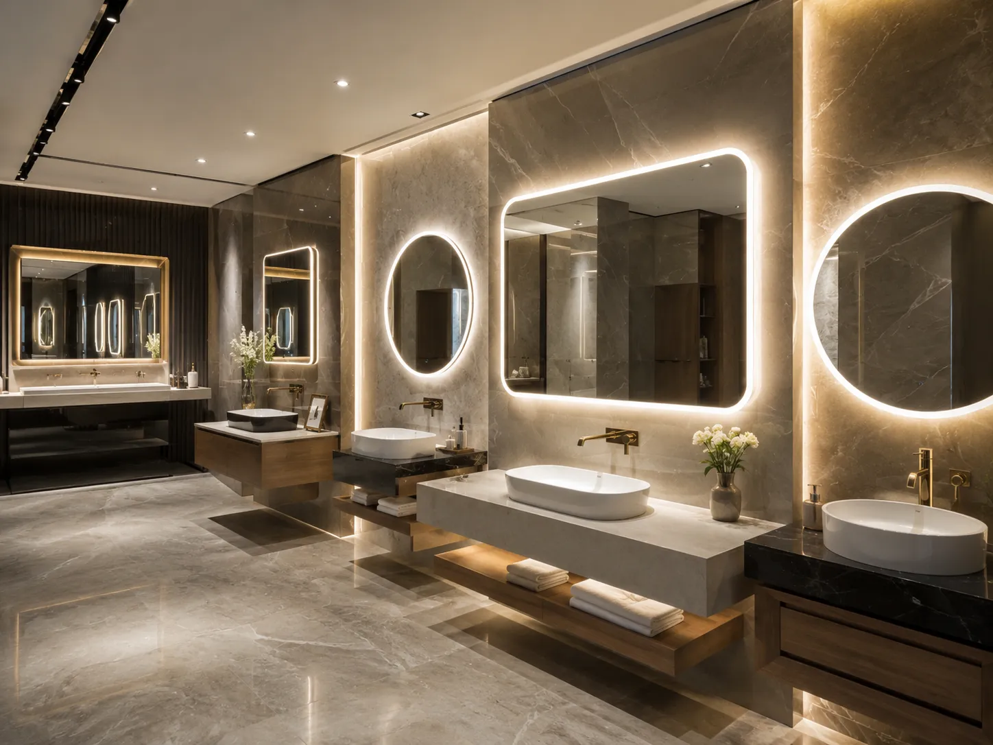 Modern LED bathroom mirror trends for hotel and commercial bathroom projects