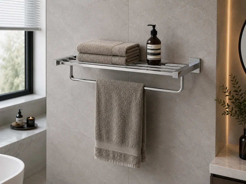 304 Square Stainless Steel Bathroom Towel Rack