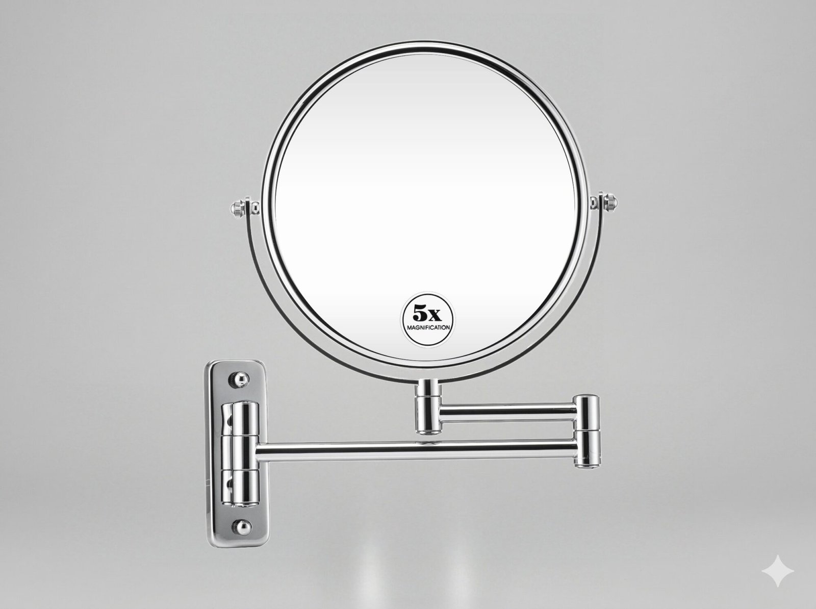 NISSIYA BASIC-P 8 Inch Double-Sided Wall Mounted Makeup Mirror