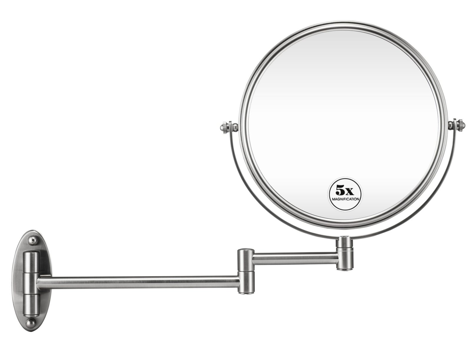 NISSIYA STAIN-V 8 Inch Double-Sided Wall Mounted Makeup Mirror