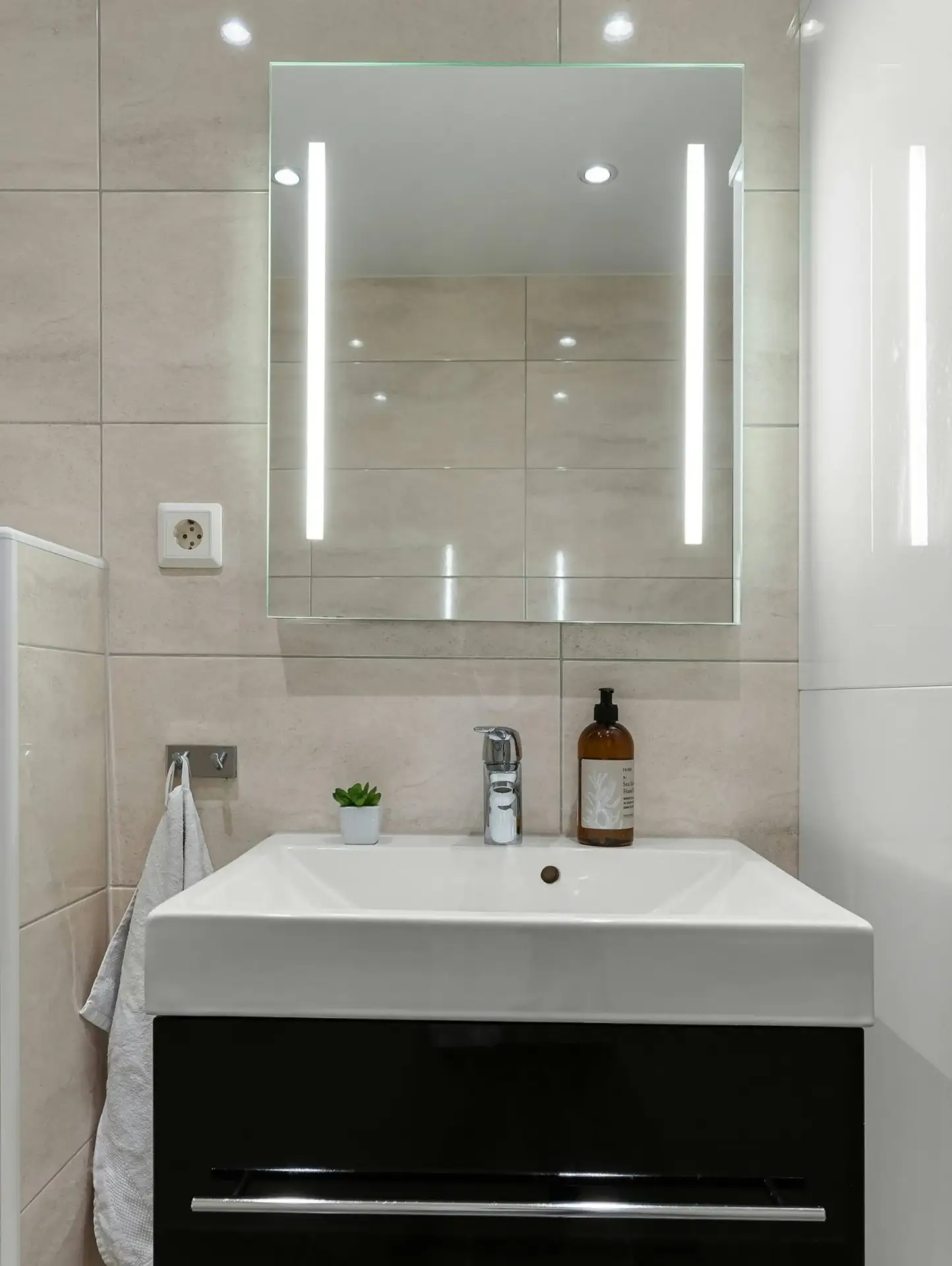 Commercial gym or club design with NISSIYA durable wall-mounted LED bathroom mirror