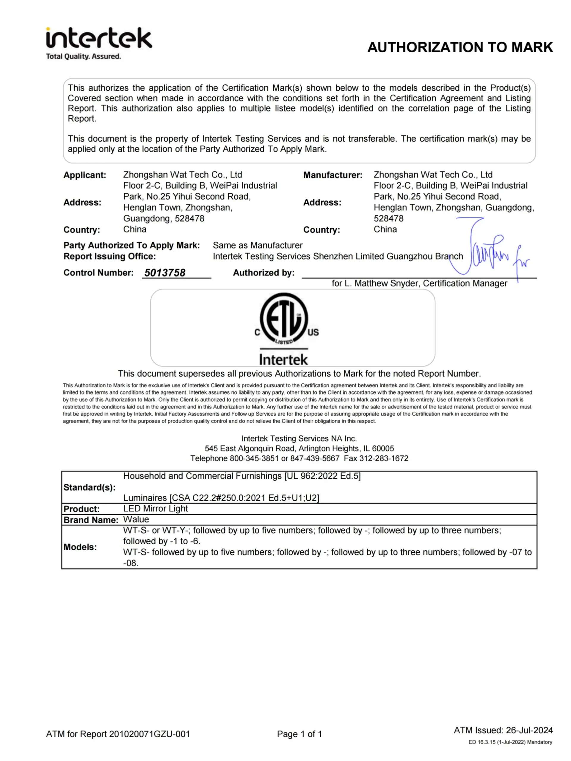 NISSIYA LED bathroom mirror, ETL certified, meeting US safety standards for hospitality and commercial projects.