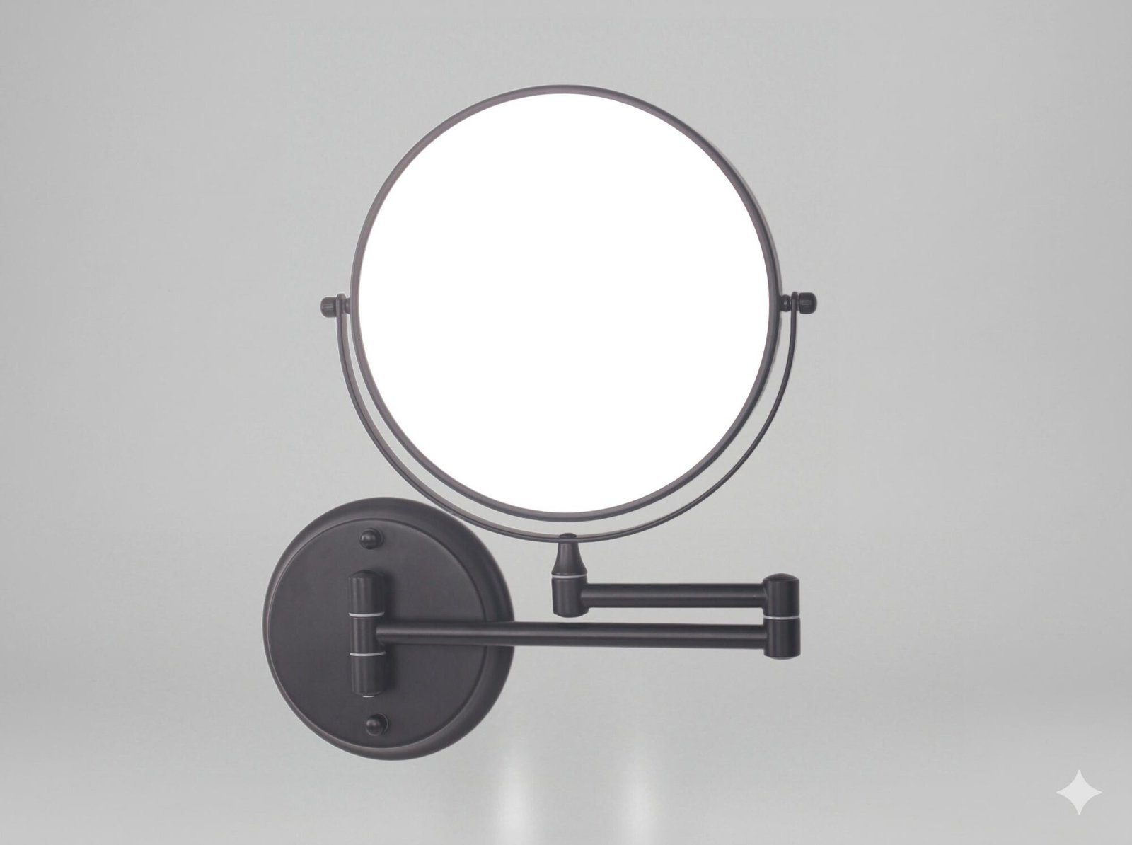NISSIYA ONYX-V 8 Inch Double-Sided Wall Mounted Makeup Mirror