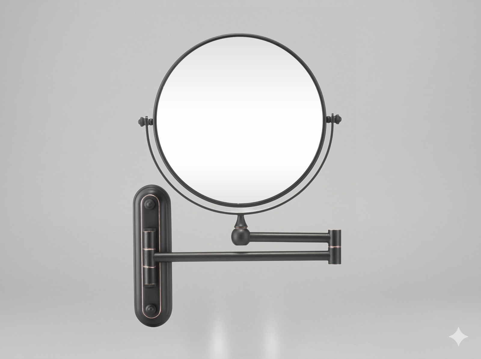 NISSIYA HERITAGE-V 8 Inch ORB Wall Mounted Makeup Mirror