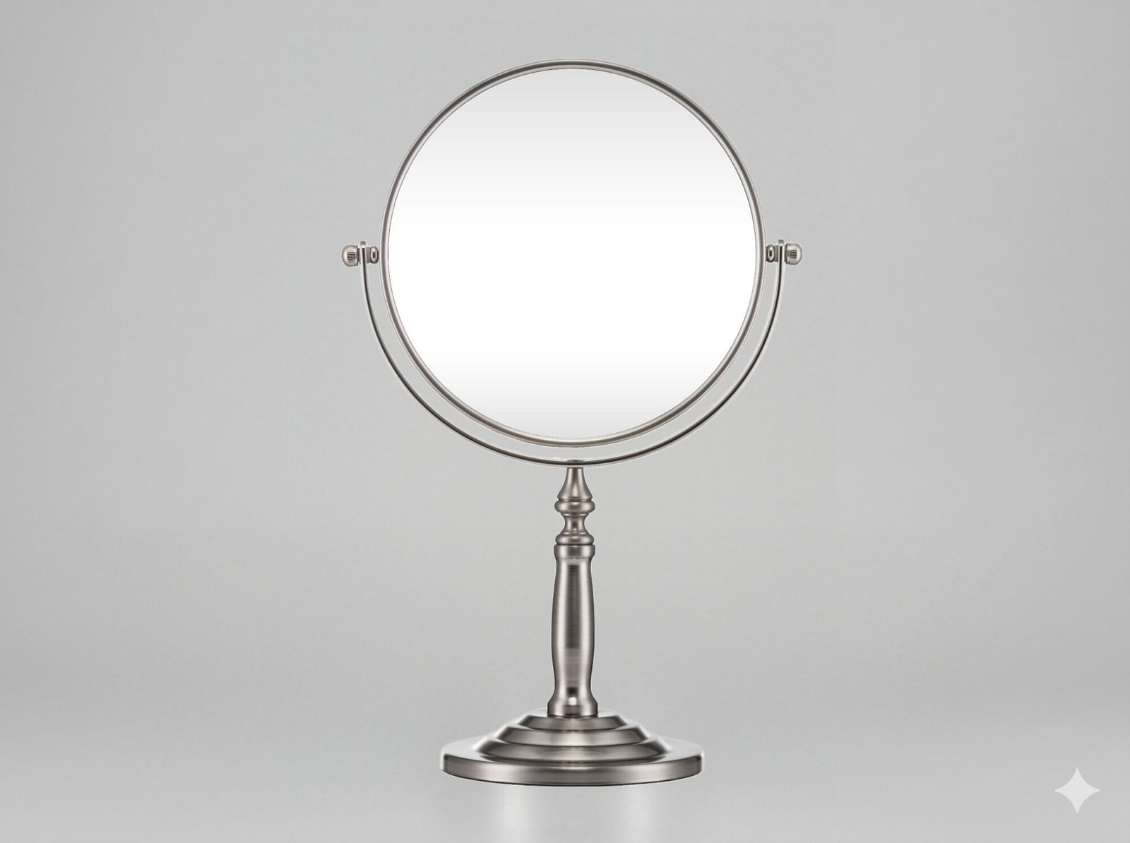 NISSIYA COLUMN-C 8 Inch Double-Sided Tabletop Makeup Mirror
