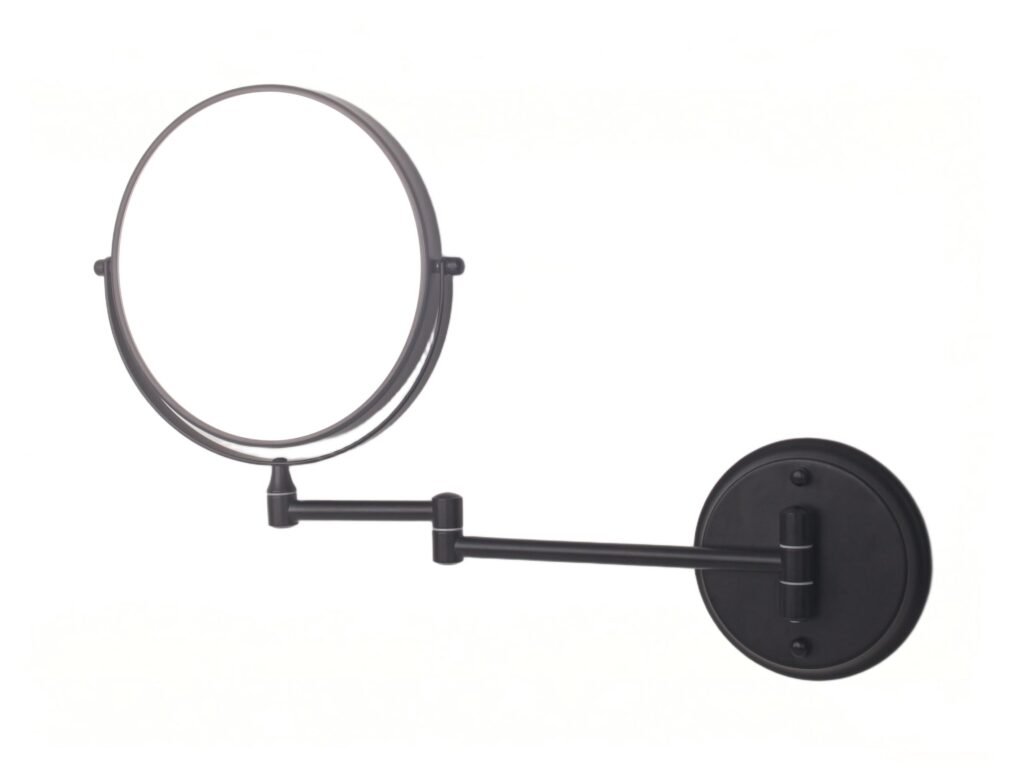 NISSIYA ONYX-V 8 Inch Double-Sided Wall Mounted Makeup Mirror