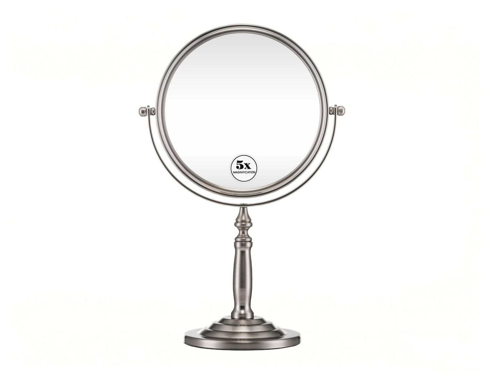 NISSIYA COLUMN-C 8 Inch Double-Sided Tabletop Makeup Mirror