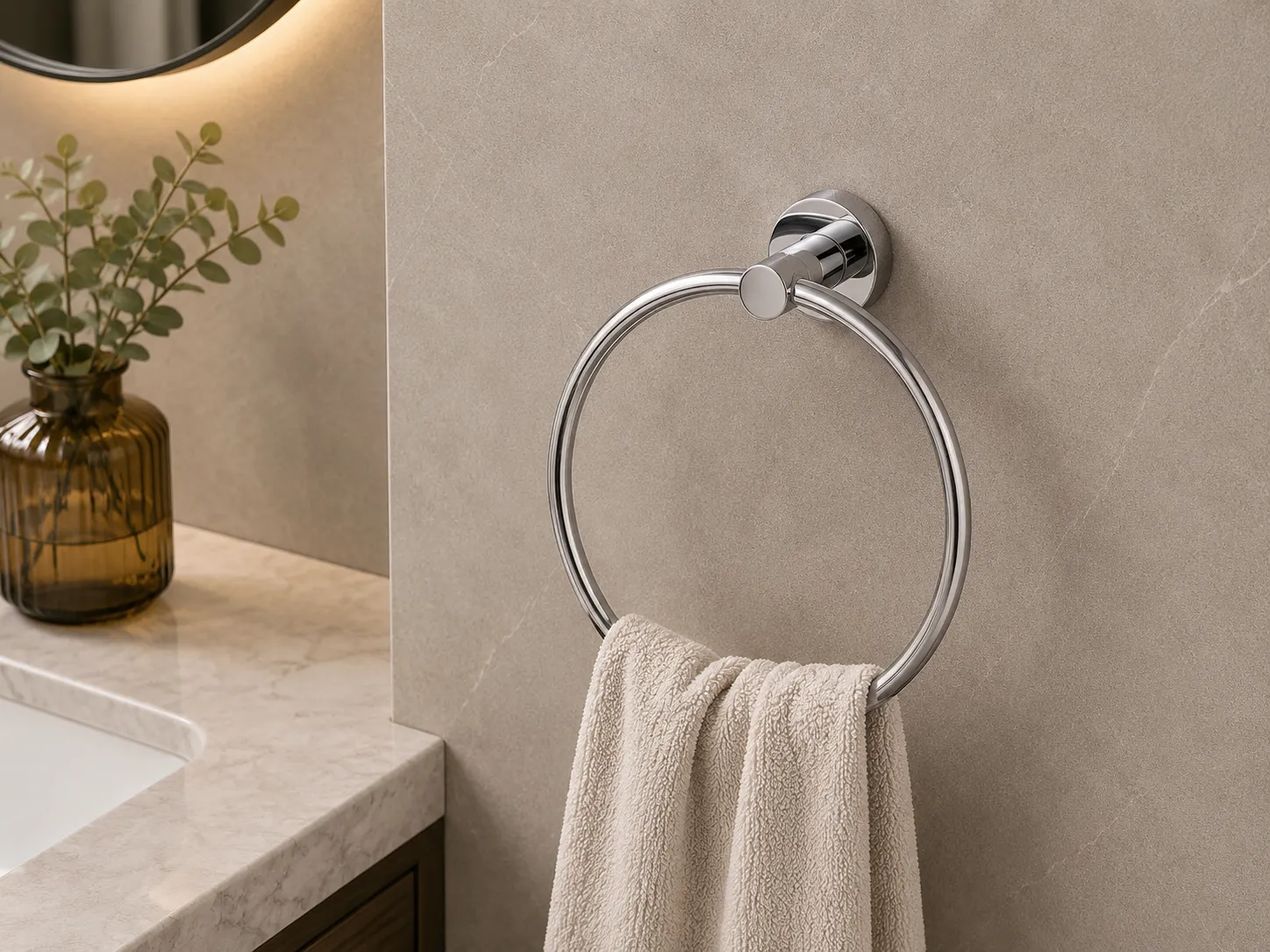 304 Stainless Steel Chrome Towel Ring