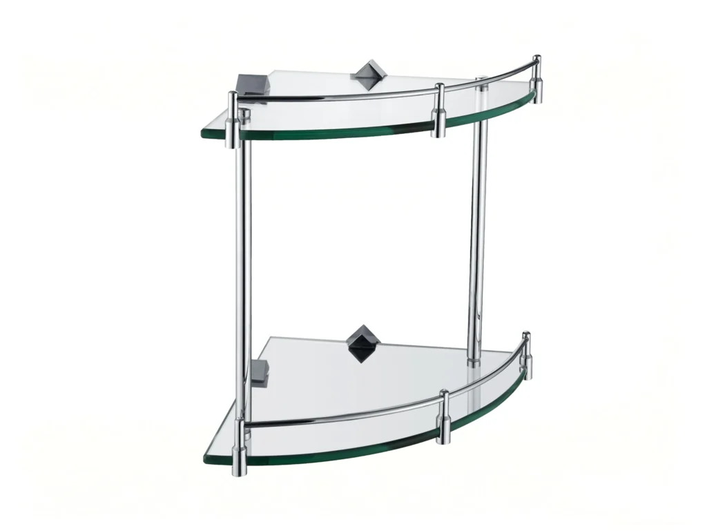 304 Stainless Steel Corner Glass Shelf