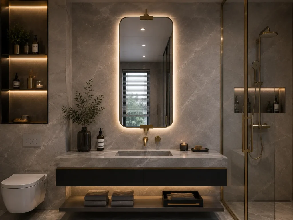 Adjustable Backlit LED Bathroom Mirror