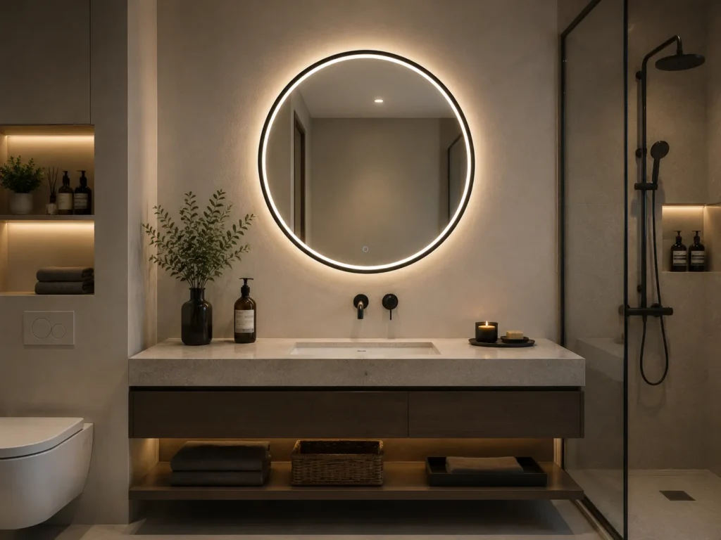 HaloFrame™ Round LED Bathroom Mirror