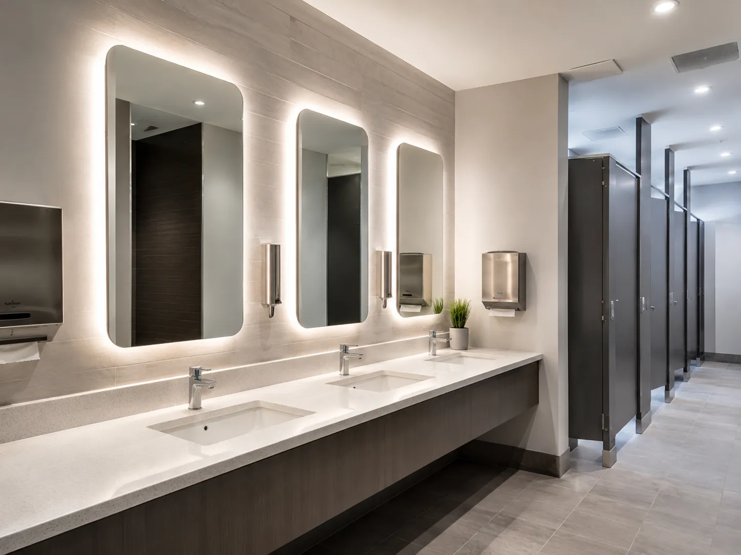 NISSIYA commercial bathroom mirror and accessories solution for contractor projects