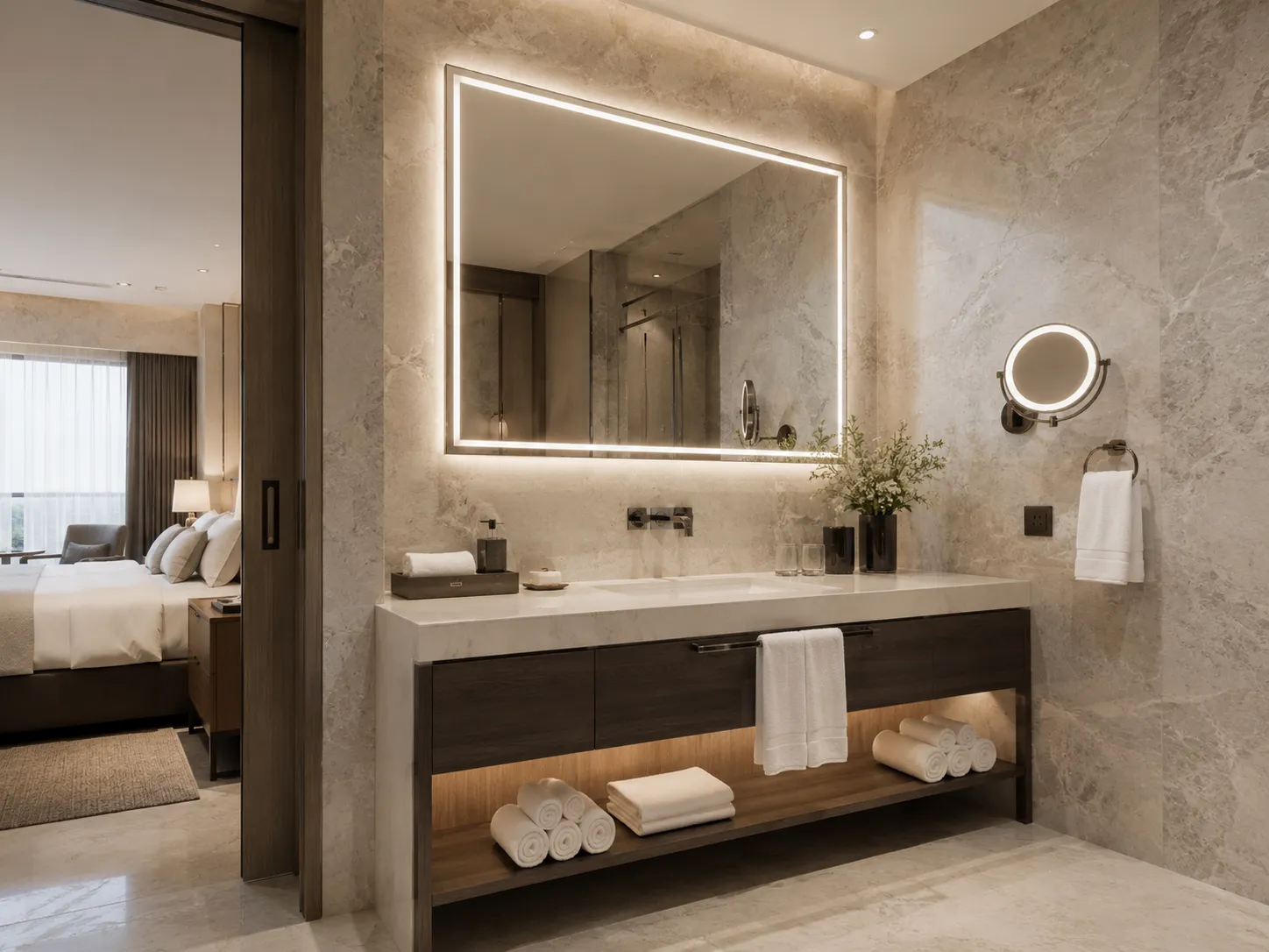 NISSIYA bathroom mirrors makeup mirrors and bathroom accessories for hotel hospitality projects