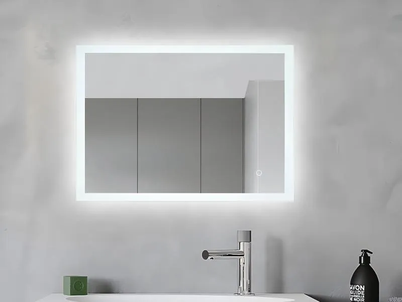 NISSIYA Acrylic Dual-Light LED Bathroom Mirror