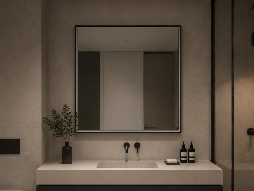 HaloFrame™ Square LED Bathroom Mirror