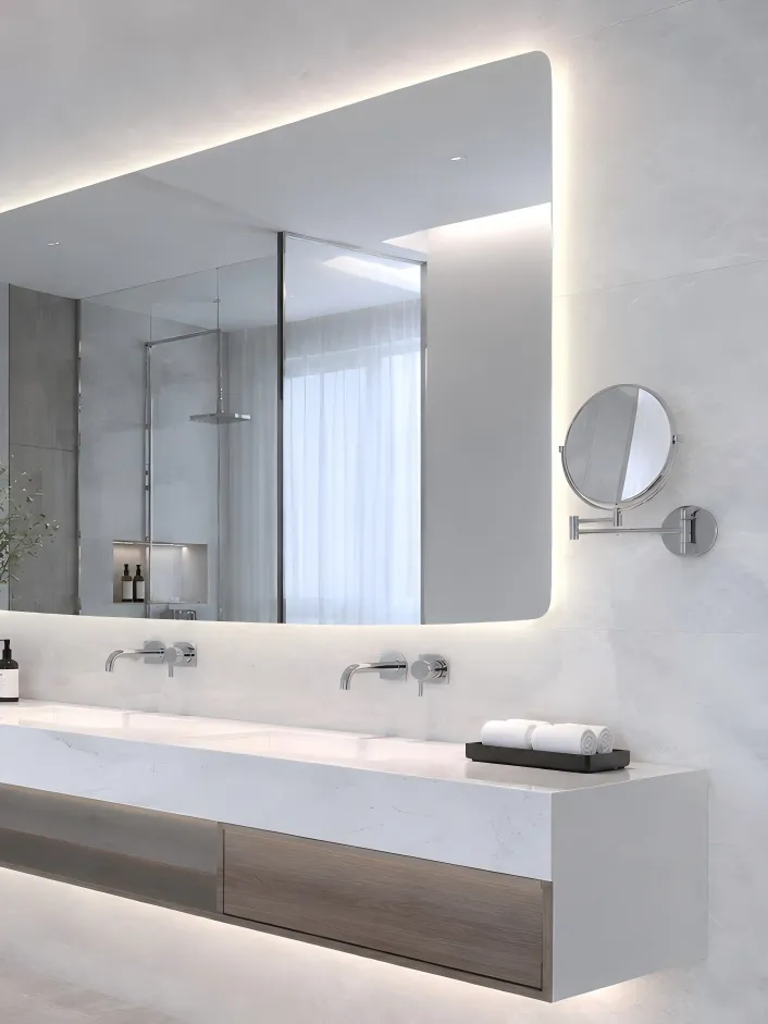 LED mirror supplier for hotel and commercial bathroom projects