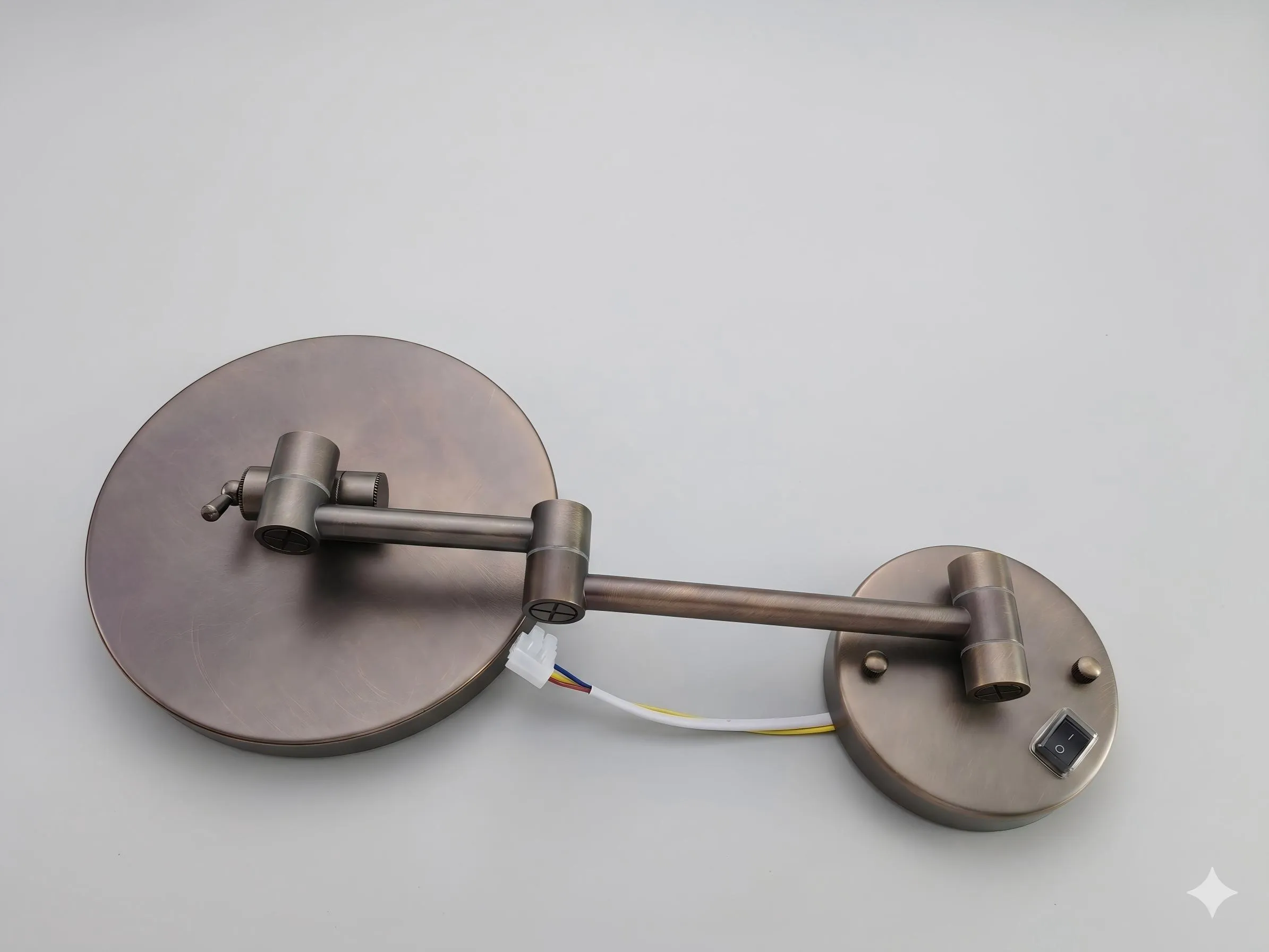 NISSIYA 8-Inch Wall Mounted Magnifying Mirror with LED Light